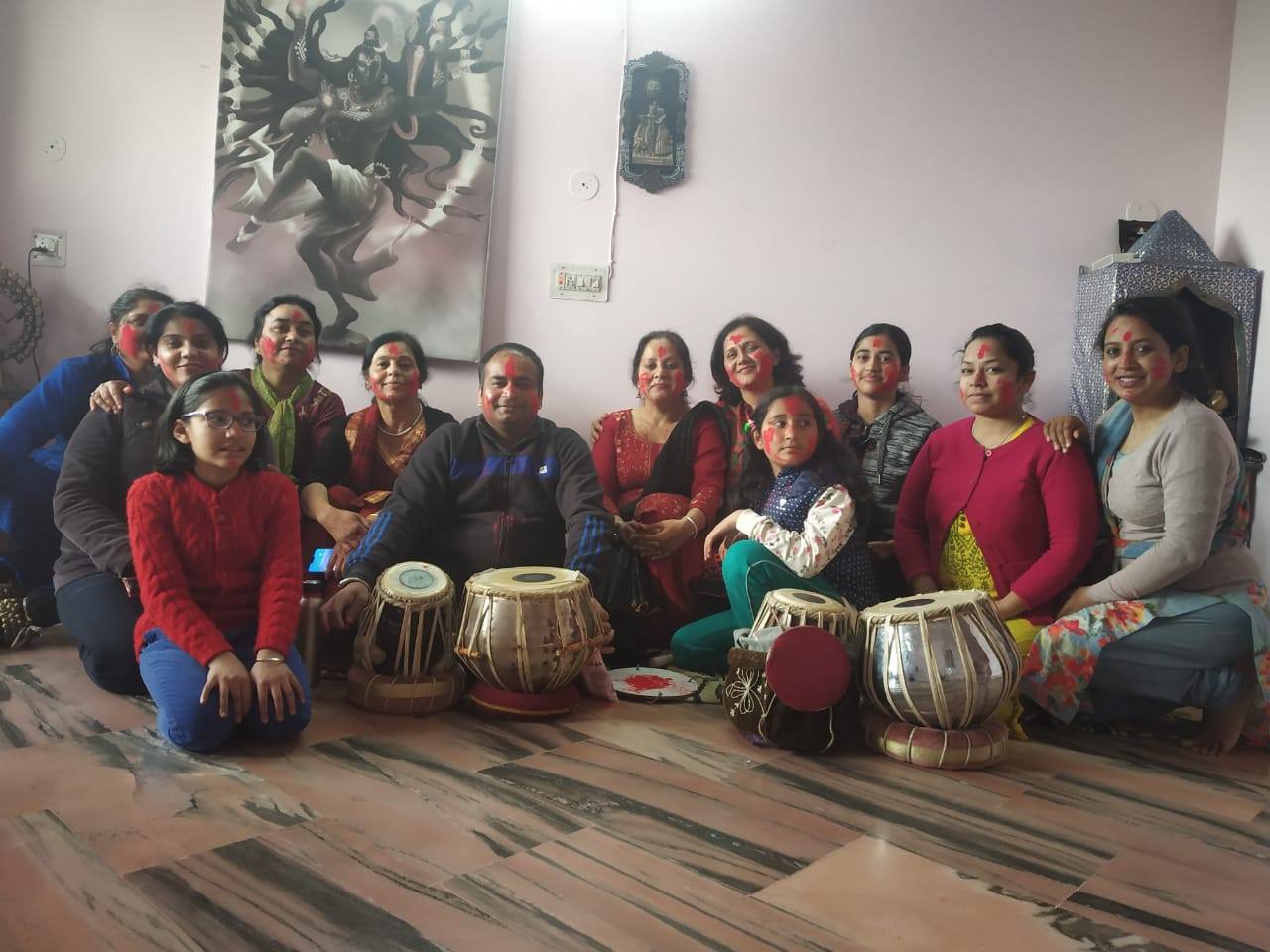 Holi celebrations at the studio